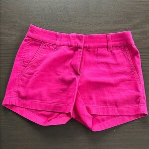 NWT J. Crew Fuchsia Shorts, Size 0